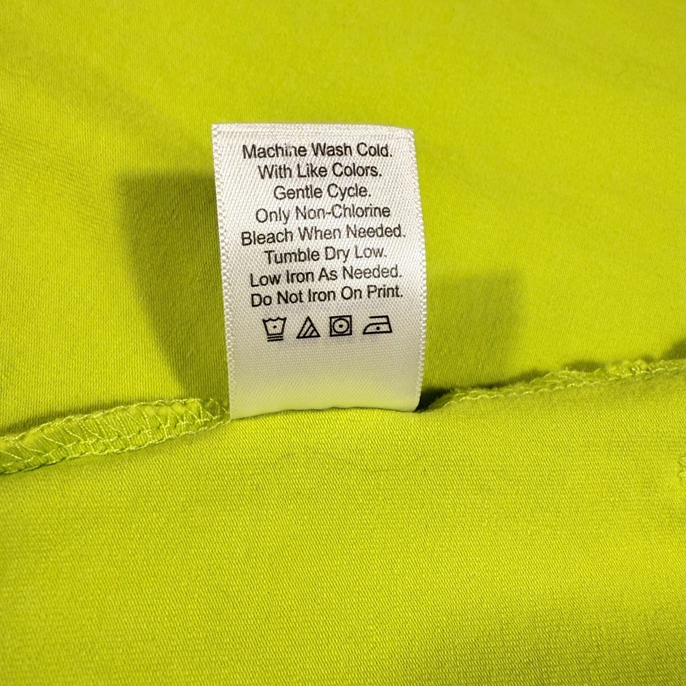 Coldwater Creek Womens XS Bright Yellow Green Lace V-Neck Tank Top Sleeveless - Picture 7 of 11